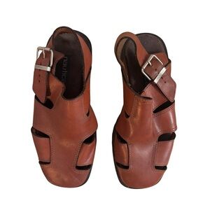 Vintage Nautica Brown Leather Dadcore Sandals